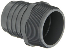 Spears 1436 Series PVC Adapter, Schedule 40, 1" Barbed x NPT Male, Gray
