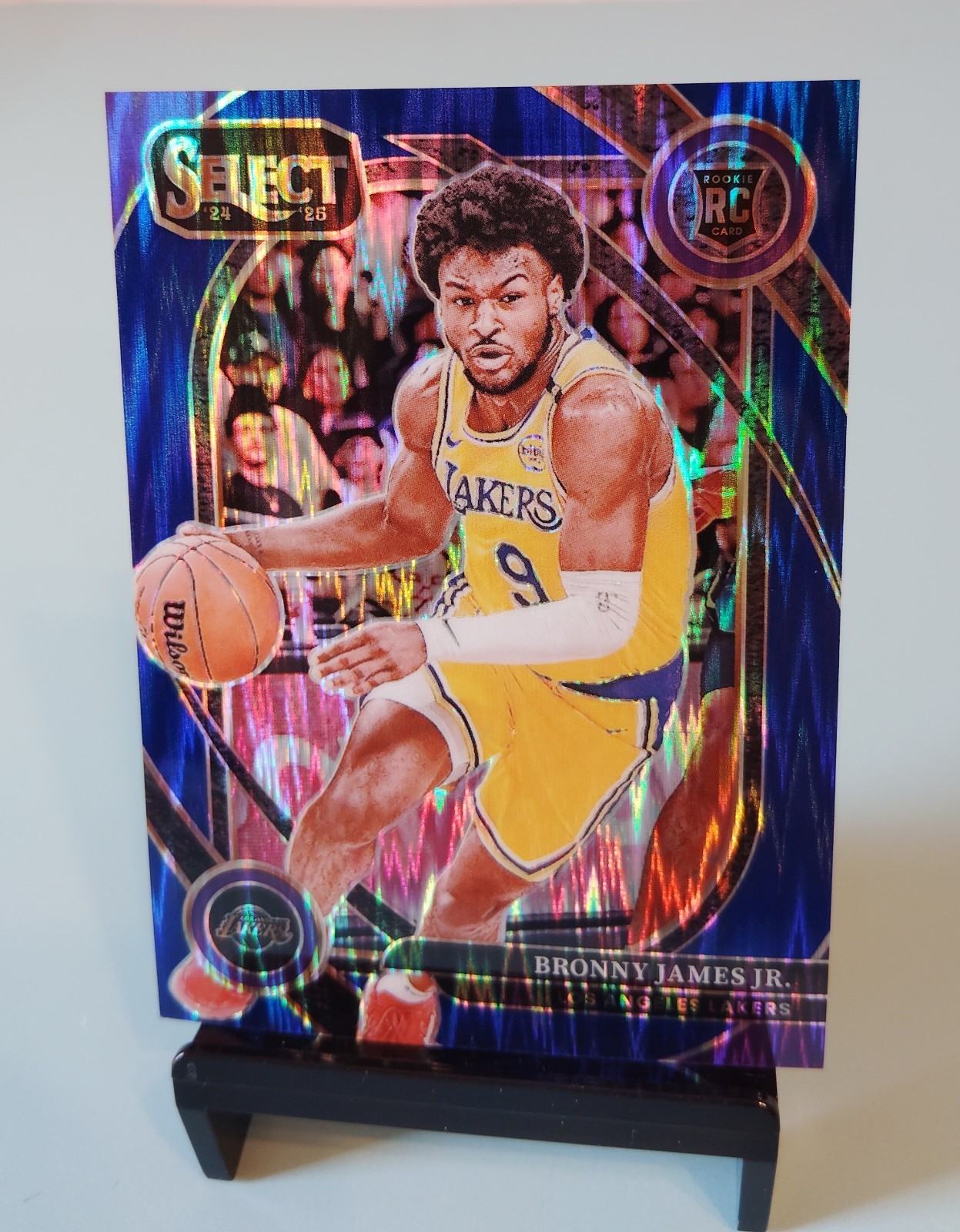 2024-25 Panini Select Courtside Level Bronny James Jr Blue Flash Prizm /99 