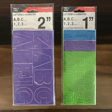 Cosco Peel & Stick Vinyl Letters & Numbers Bundle 1” & 2” Helvetica Font Set