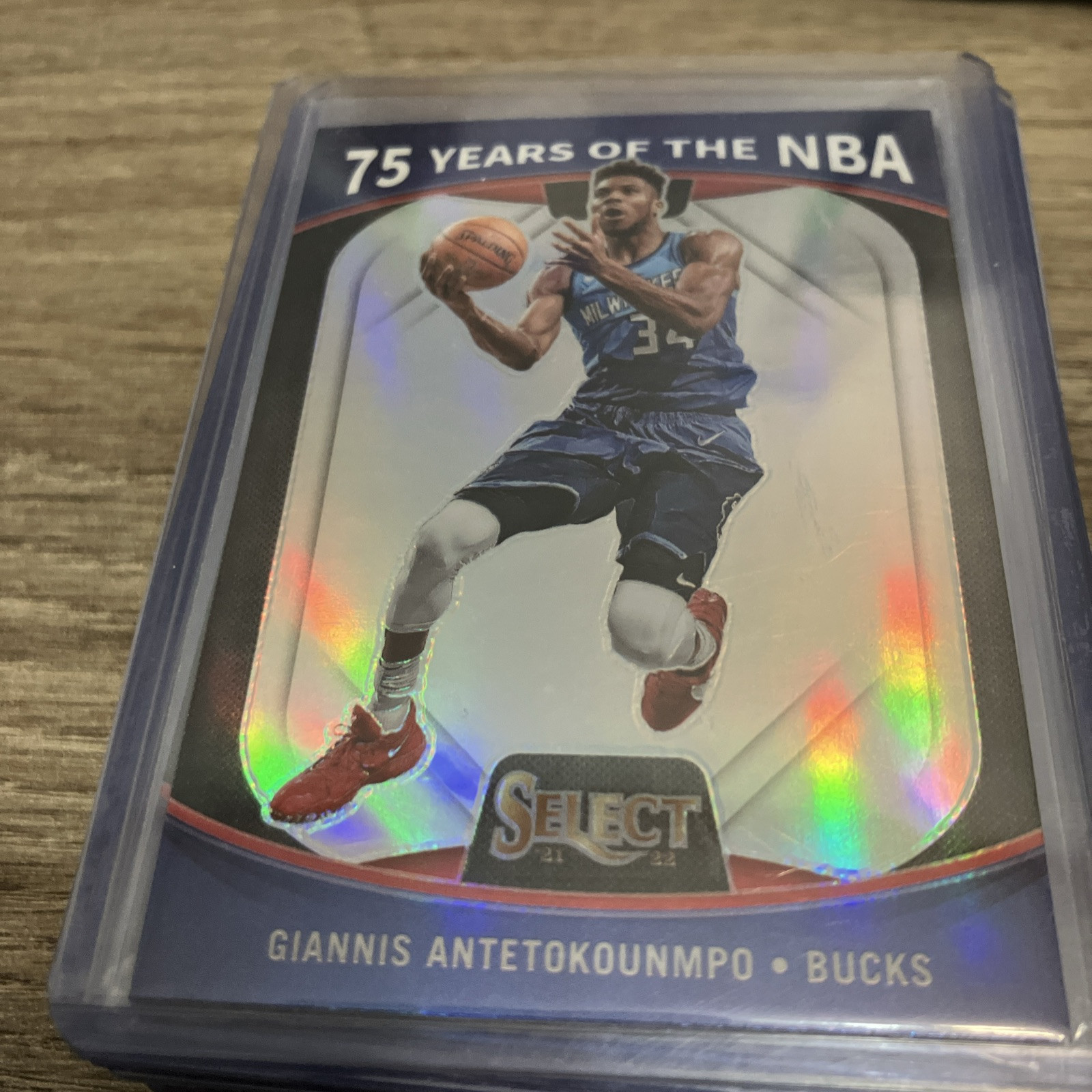 2021-22 Panini Select Giannis Antetokounmpo 75 Years of the NBA #51 Prizm