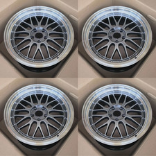Brand New Set Of 18 Inch Bbs Lm Hyper Black Style Rims Wheels 18x8.09.0 5x114.3