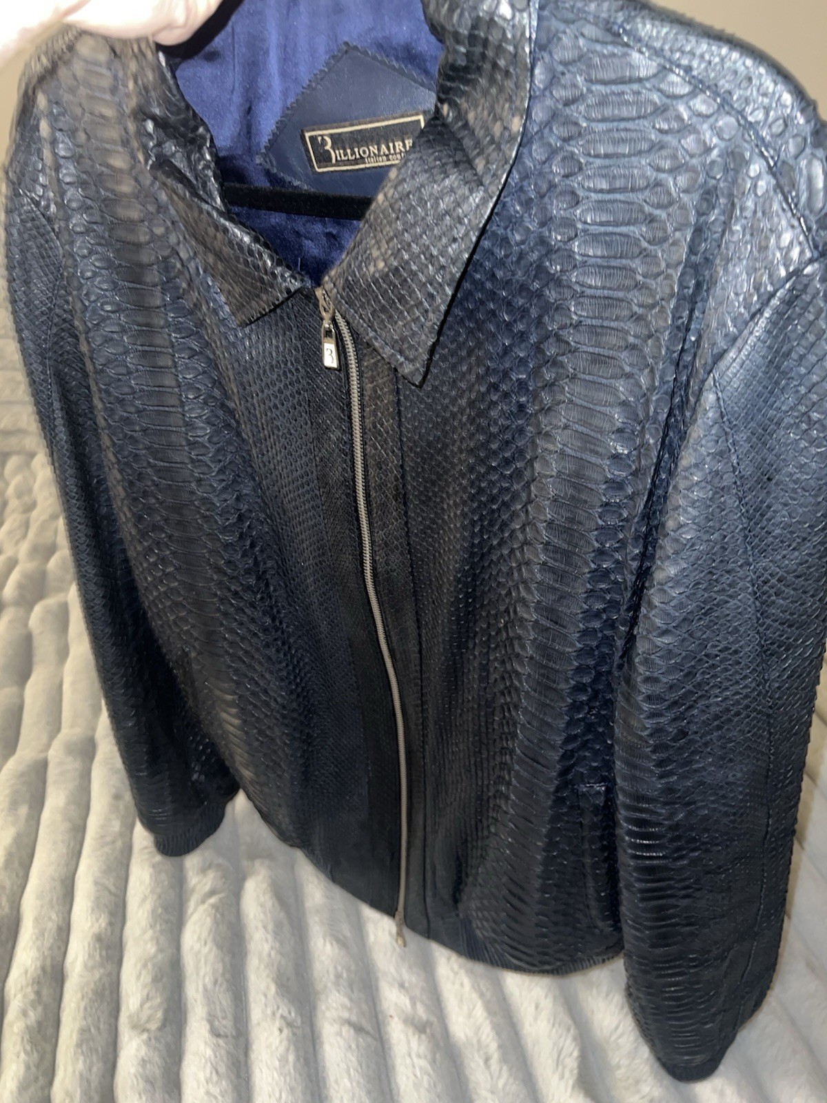 Billionaire - Authentic Python Bomber Jacket Men - image 6