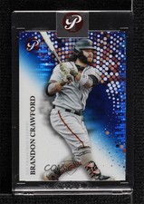 2022 Topps Pristine Blue Pulsar Refractor 57/75 Brandon Crawford #71 0c6