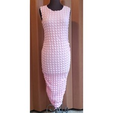 Boohoo size 4 NWT pink maternity bubble jersey bodycon dress