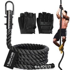 Climbing Rope 1.5 Inch Diameter 10FT Length Gym Climbing Rope for Workout Fit...