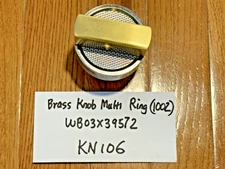 Brass Knob Multi Ring (1002) WB03X39572 GE Monogram ZGP486NDT1SS Gas Range KN106