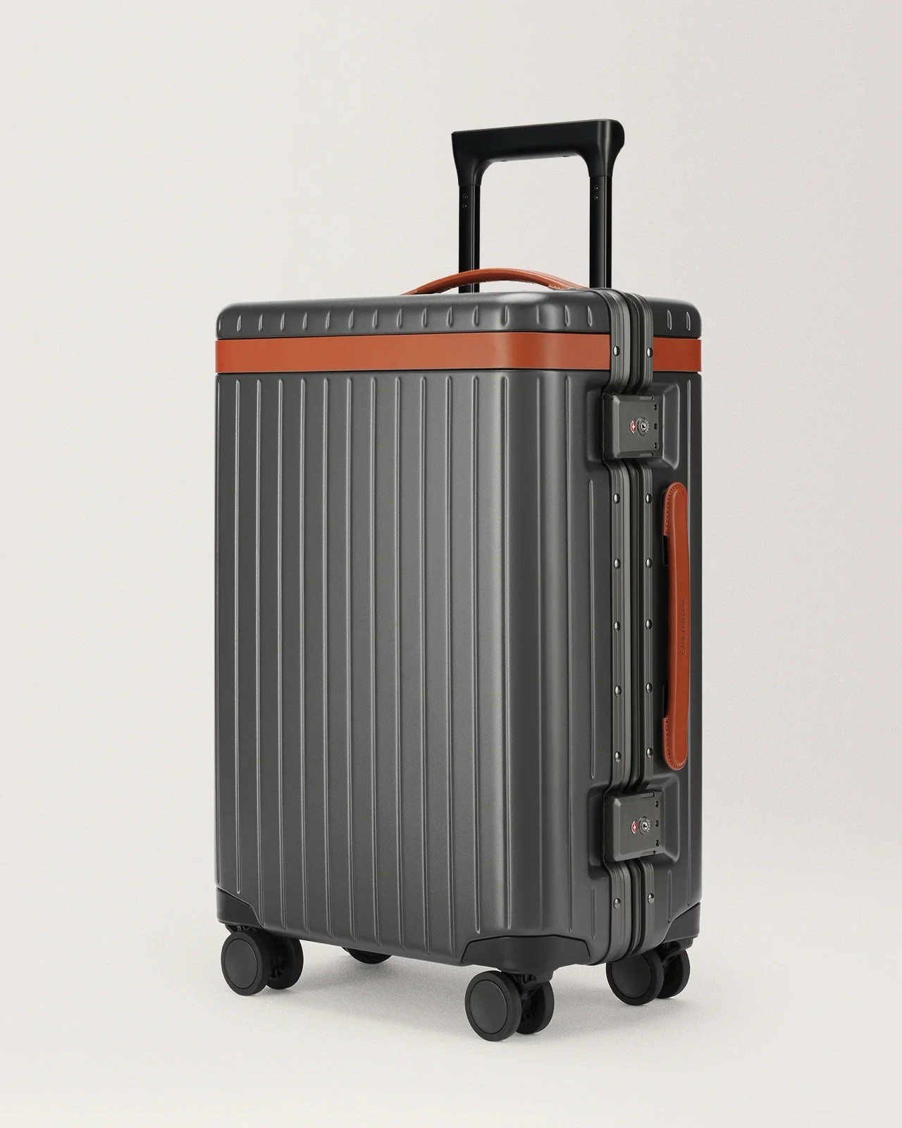 Carl Friedrik The Carry-on Hybrid Suitcase — Grey / Cognac