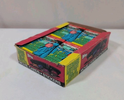 #ad 1990 TOPPS Teenage Mutant Ninja Turtles Movie Trading Cards Full Box 36 Packs $59.99