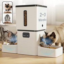 Automatic Cat Feeder for 2 Cats - Two HD Cameras Easy Setup 5Ghz Stable Wifi Dog