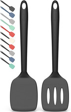 2 Pack Silicone Spatula Set, High Heat Resistant, BPA Free Kitchen Spatula, Soli
