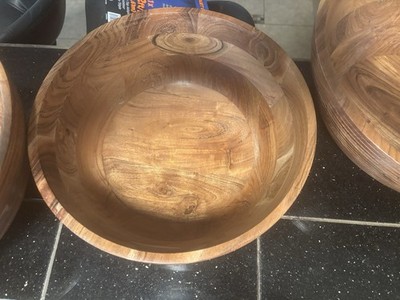 Hand-Turned Elm Wood Bowl w/ Unique Inlay | Artisan Made Price: $85