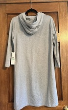 Calvin Klein Gray Hoodie Dress Sparkle Front Long Sleeve New With Tags