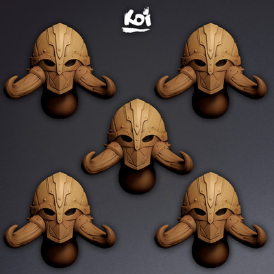 Runeclaws T.2 - Miniature Heads | 42mm 32mm Bits helmets Space Wolves Vikings