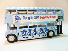 DINKY 289 'AEC ROUTEMASTER BUS, ESSO BLUE IS THE COLOUR / CHELSEA. HAND PAINTED!