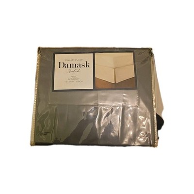 Charter Club Damask Solid Full Bedskirt 16'' Skirt Drop