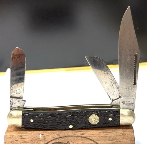 Boker Tree brand 3 blade Folding Pocket knife Jigged Stockman Solingen Germany