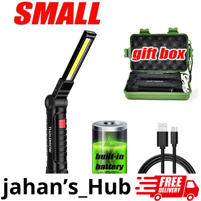 LED Cordless Magnetic Work Light USB Inspection Lamp Torch Rechargeable W51Short