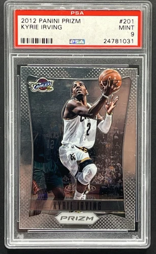 2012-13 Panini Prizm Kyrie Irving PSA Mint 9 Rookie RC #201 Cavaliers Mavericks