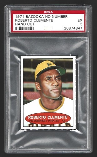 1971 Bazooka Unnumbered Roberto Clemente - PSA 5 EX - NICE CUT!