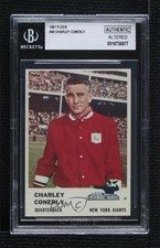 1961 Fleer Charlie Conerly #68 BGS Authentic Altered 0q3