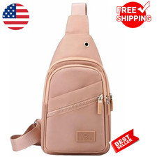 Crossbody Bags for Women Men, Sling Backpack with USB Port, Chest Bag for Runnin