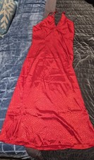 Cider Satin Long Red Dress Sz8-10 Brand new
