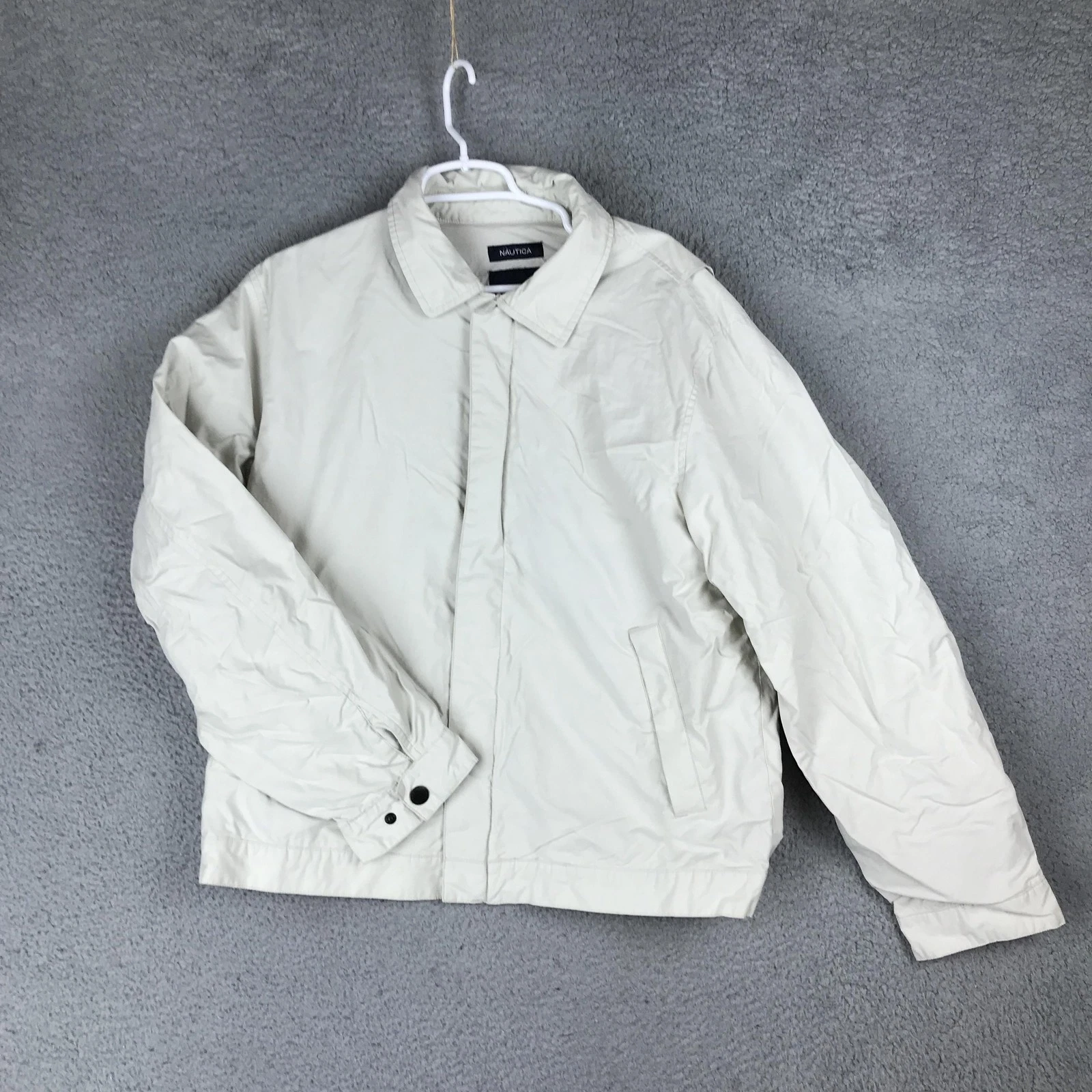 Nautica Jacket Mens Large Nylon Blend Lightweight Casual Coat Classic