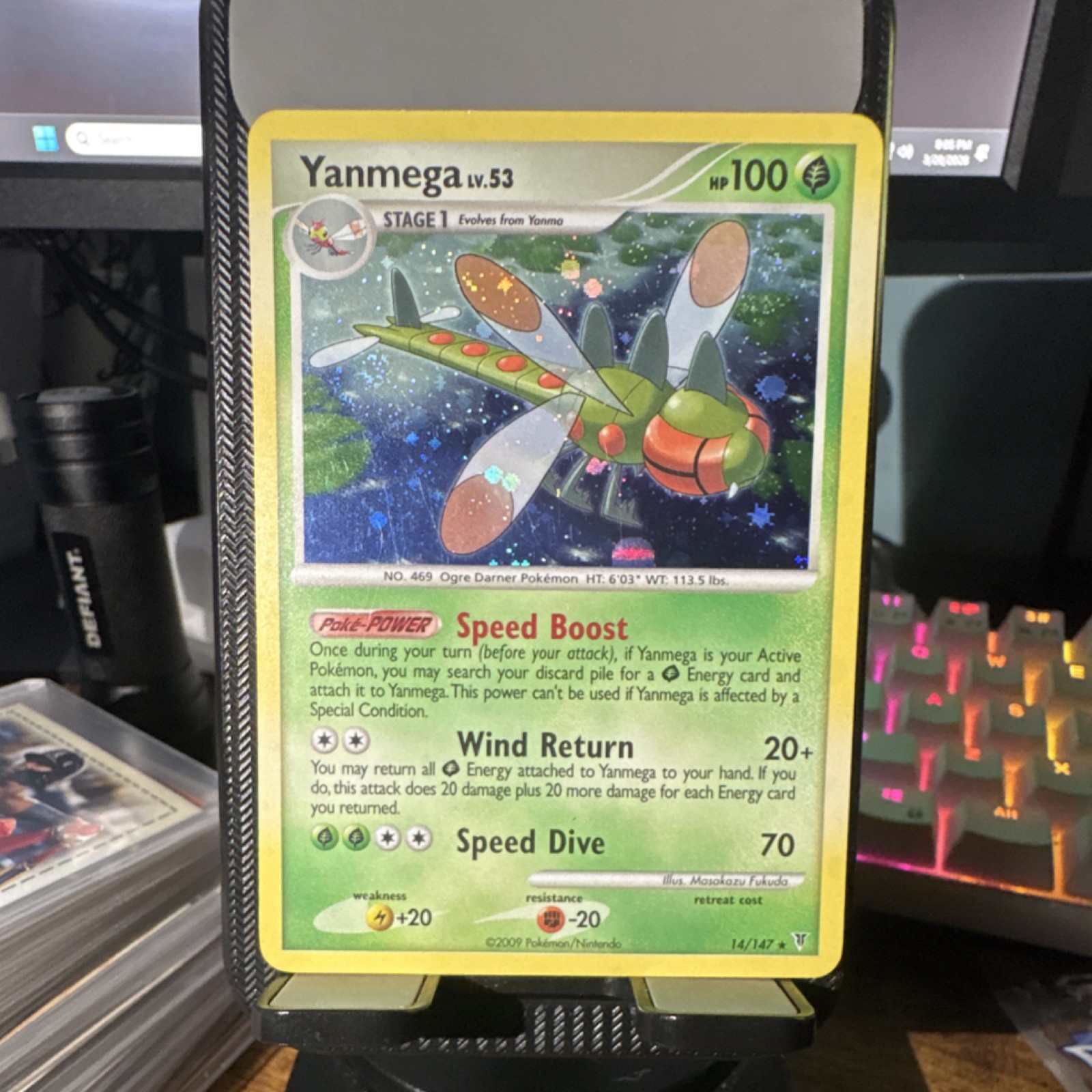 Pokémon Yanmega Supreme Victors Holo Rare Stage 1 HP100 14/147 English