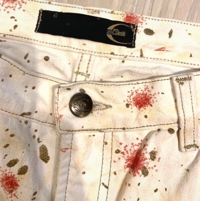 RARE Jeans JUST CAVALLI by ROBERTO CAVALLI Jeans Size 42 IT with lurex and corals