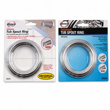 Lot of 2 Danco 80001 Universal Chrome Tub Spout Ring Escutcheon Bath Spout Trim
