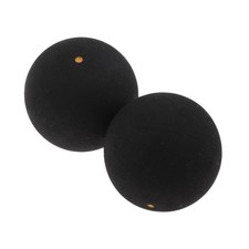 2 Pieces Rubber Single Yellow Dot Squash Balls for
