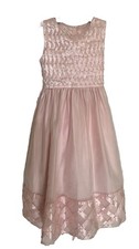 Cinderella Pink Girl's 6 Princess Dress Tulle Pearls Satin Ribbon Wedding