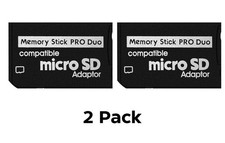 2 Memory Stick Adapters for PSP, Micro SD to Memory Stick PRO Duo MagicGate Card