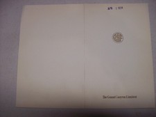Santa Fe Railway -Fred Harvey Dinner Menu  "The Grand Canyon Limited"  Apr. 1934