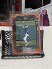 2025 Donruss Baseball Evan Carter Elite Series Orange Ice /75 Rangers