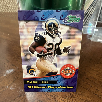 Topps eTopps Marshall Faulk Rams NFL Offensive Player of the Year Promo 2001