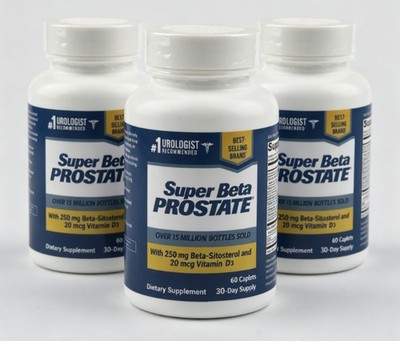 3 pack SUPER BETA PROSTATE ADVANCED  expires 4/2028 60 ct tablets Caplets US,,