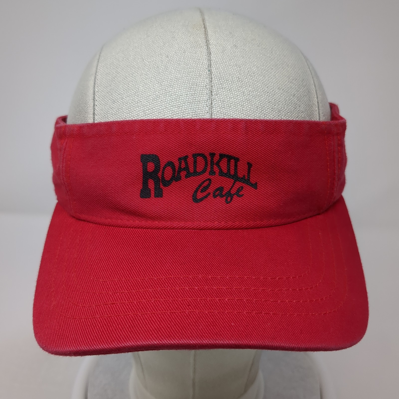 Roadkill Cafe Strapback Sun Visor Cap Red OS Adju… - image 2