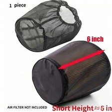 6 Air Intake Filter Sock Cover For Car Cold Air Filter Protect Wrap Dustproof 6 Air Intake Filter Sock Cover For Car Cold Air Filter Protect Wrap Dustproof