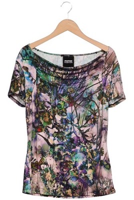 Comma T-Shirt Damen Shirt Kurzärmliges Oberteil Gr. EU 40 Mehrfarbig #09wg076