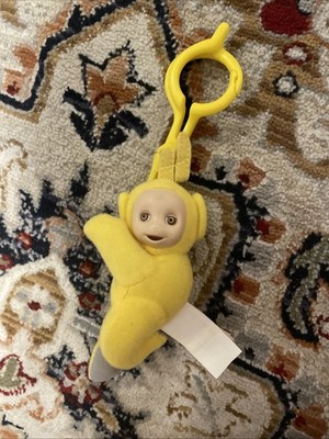 Yellow Teletubbies Laa-Laa Keychain Backpack 4  Plush Clip On Toy 2000