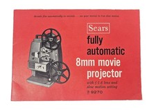 Vintage Sears 8mm Movie Projector Instruction Manual Booklet Model 39270 ...