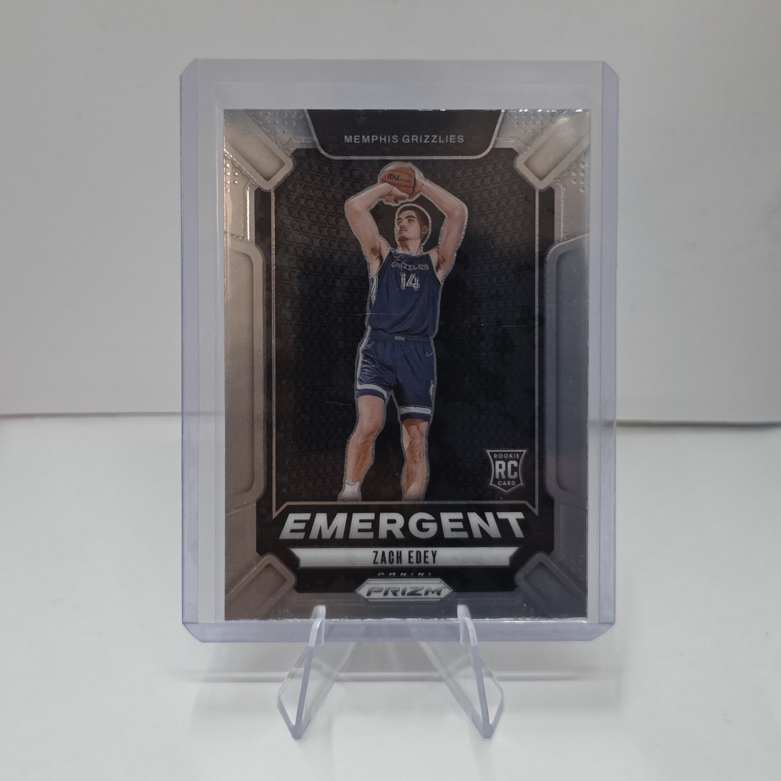 2024-25 Panini Prizm - Emergent Zach Edey #16 Silver Prizm (RC)