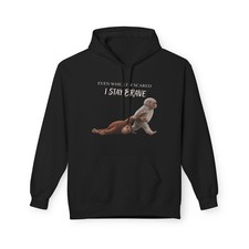 Brave Sloth Illustration Hoodie | 'I Stay Brave' Text