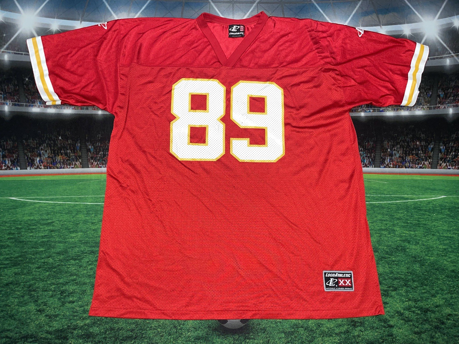 ANDRE RISON #89 Kansas City Chiefs Logo Athletic Jersey Sz 2XL Preowned