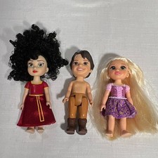 Disney Tangled Articulated Dolls Lot of 3 Rapunzel Mother Gothel Flynn Rider 6"