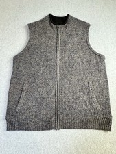 Pendleton Vest Men s Large Gray Washable Wool Full Zip Sweater Fleece Lined