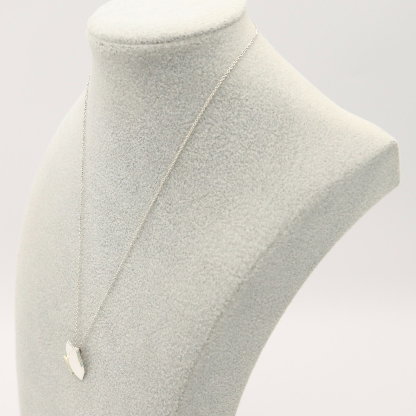 Tiffany & Co. Butterfly Necklace Pendant 16.2" Silver 925 & 18K Gold