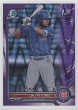2022 Bowman Chrome Prospects Purple RayWave Refractor 95/250 Luis Verdugo 15r3