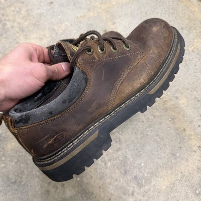 Skechers Mens 10.5 Brown Leather Oxford Shoes Chunky Lug  display picture 3